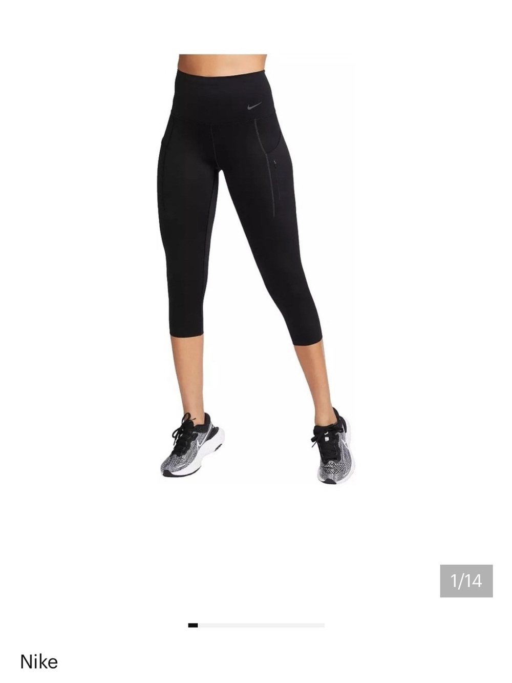 Nike Go Women's Black High-Waist Capri Leggings